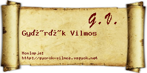 Györök Vilmos névjegykártya