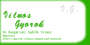 vilmos gyorok business card
