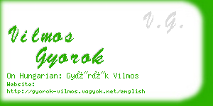 vilmos gyorok business card